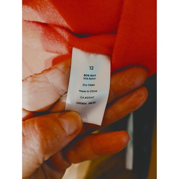 Talbots deep peach color jacket size 12, office, church 90% wool 10% nylon - Picture 4 of 6